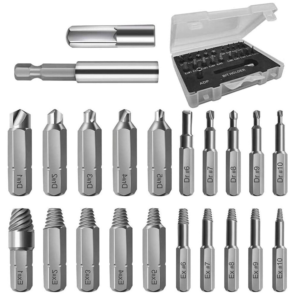 22Pcs Damaged Screw Extractors, Damaged Screw Extractors, Hss Bolt Extractor Set 6228927290548