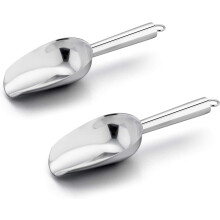 Set Of 2 Ice Shovels, Small Stainless Steel Shovels, Metal Utility Shovels