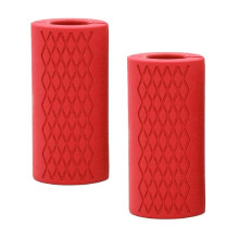 Barbell Grips?Thick Bar Grips for Weightlifting for Standard Hex/Bicep-Red