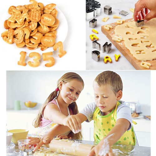 37 Piece Alphanumeric Stainless Steel English Biscuit Cutter Set 2