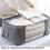 3 Pack Large Capacity Clothes Storage Bag Organizer with Reinforced Handle Thick Fabric(55*35*25cm) 6