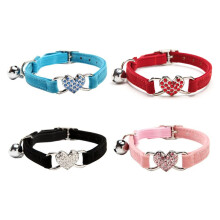 4PCS Cat Collar with Safety Belt and Bell 24-30cm, Gift for Valentine's Day