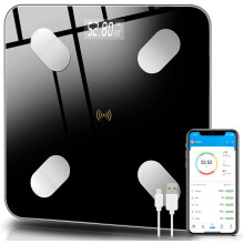 Body Fat Scales, Scales With Body Fat, Digital Personal Scales, For Ios And Android, Rechargeable Via Usb Cable