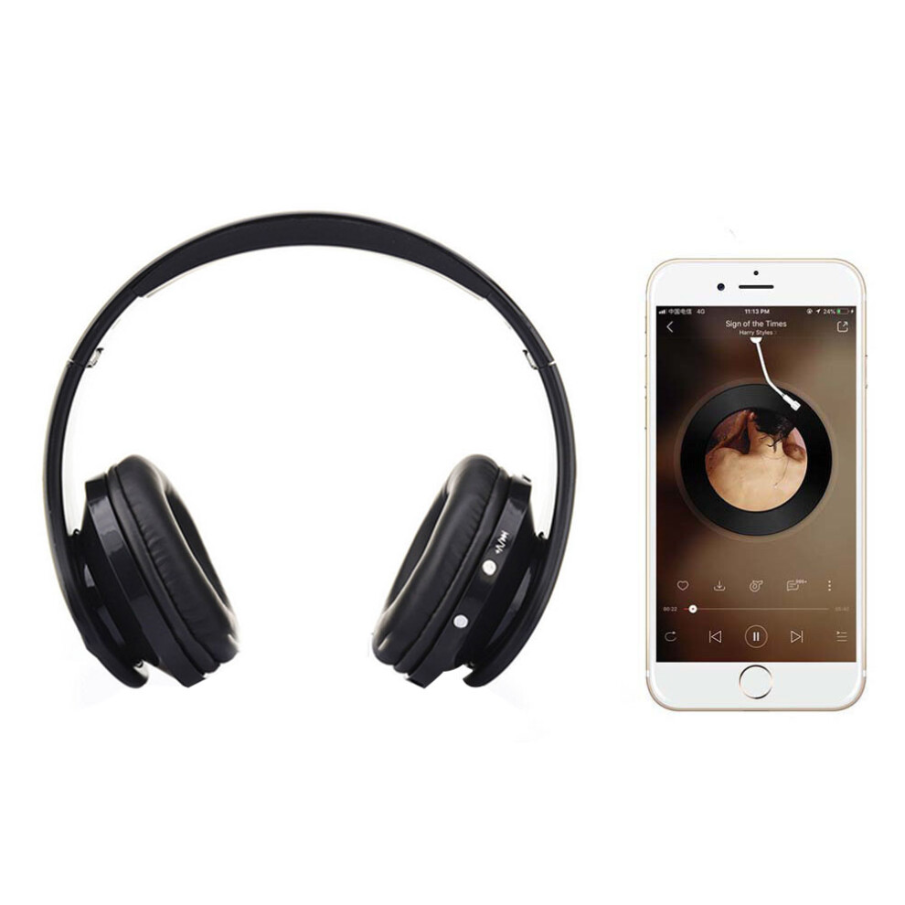 Bluetooth Earphone|Folding Wireless Bluetooth Headphones- Black 6228927295512