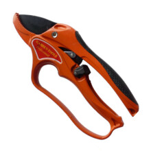 Ratchet secateurs ,Garden branch shears,Orange red