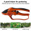 Ratchet secateurs ,Garden branch shears,Orange red 4