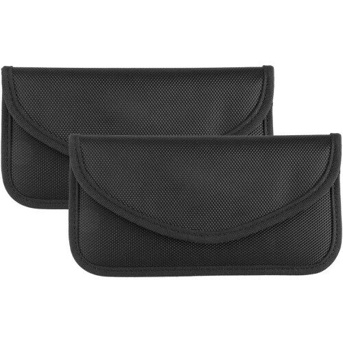 Signal Blocking Bag, 2 Pack Gps Rfid Faraday Bag Shield Cage Pouch Wallet Phone Case