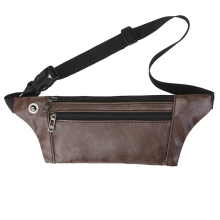 Fashion Retro Waist Bag PU Leather Messenger Bag Chest Bag Outdoor Leisure Sports Invisible Belt Bag