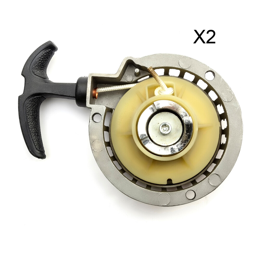 2 X Mini Moto Pull Start Pullstart 47Cc 49Cc Minimoto Atv Quad Dirt Bike Silver 5055583047817