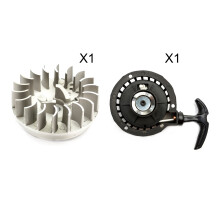 Mini Moto Pocket Bike Black Pull Start Pullstart Flywheel Minimoto Dirtbike 49cc