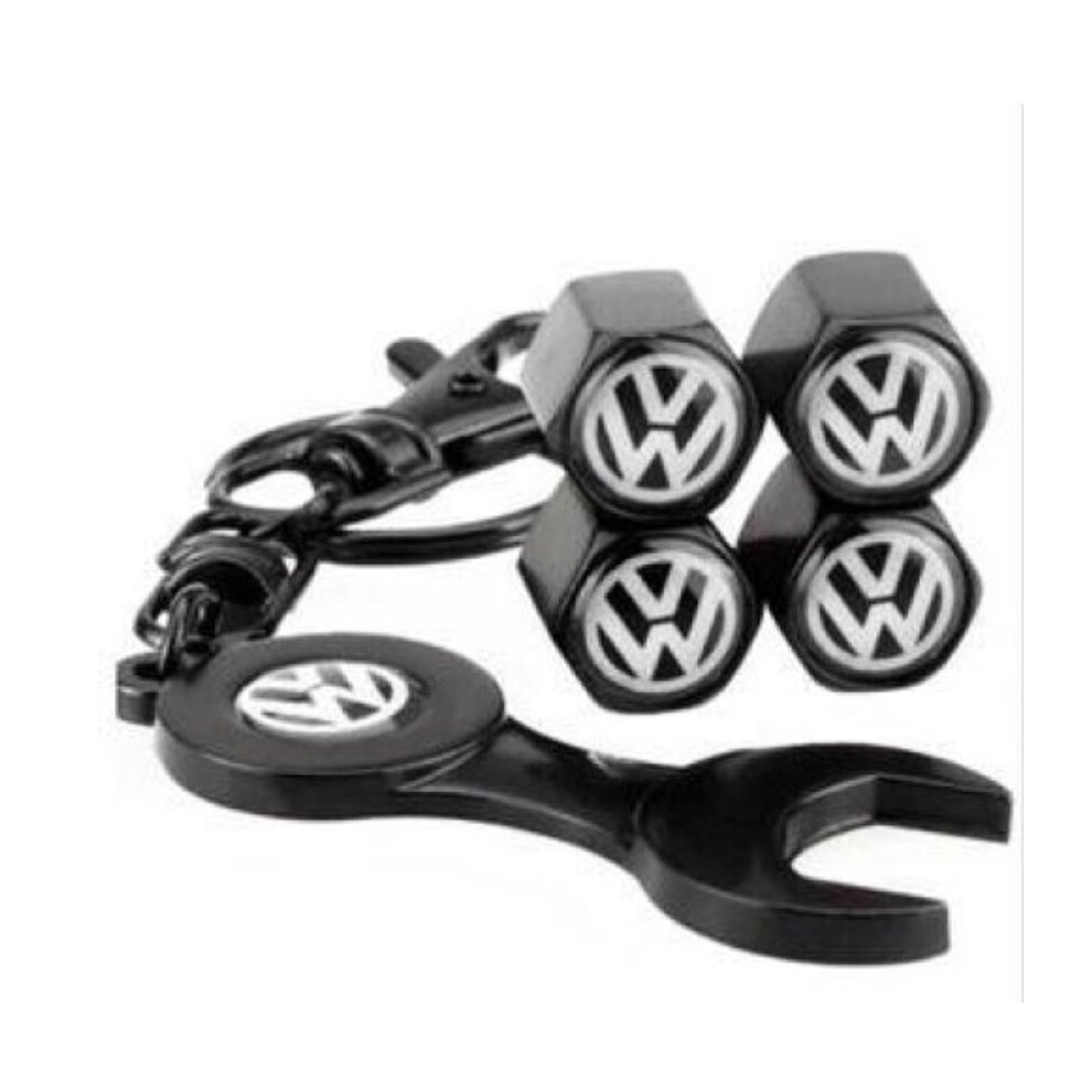 Paktoo 4Pcs Volkswagen Tire Valve Stem Caps Hexagon Shape