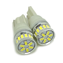 2 x White 12v 24v Strobe flash warning LED T10 W5W 501 504 LED bulb lights recovery canbus