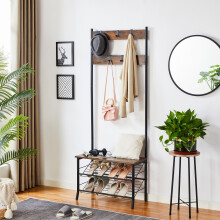 VECELO Clothes Rail Rack Coat Hanger Stand Shoes Stands