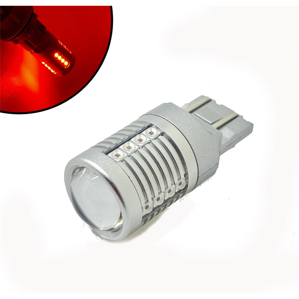 1 X 580 W21/5W 7443 Canbus Led Bulb 3030 Rear Fog Tail Brake Red 5060620948033