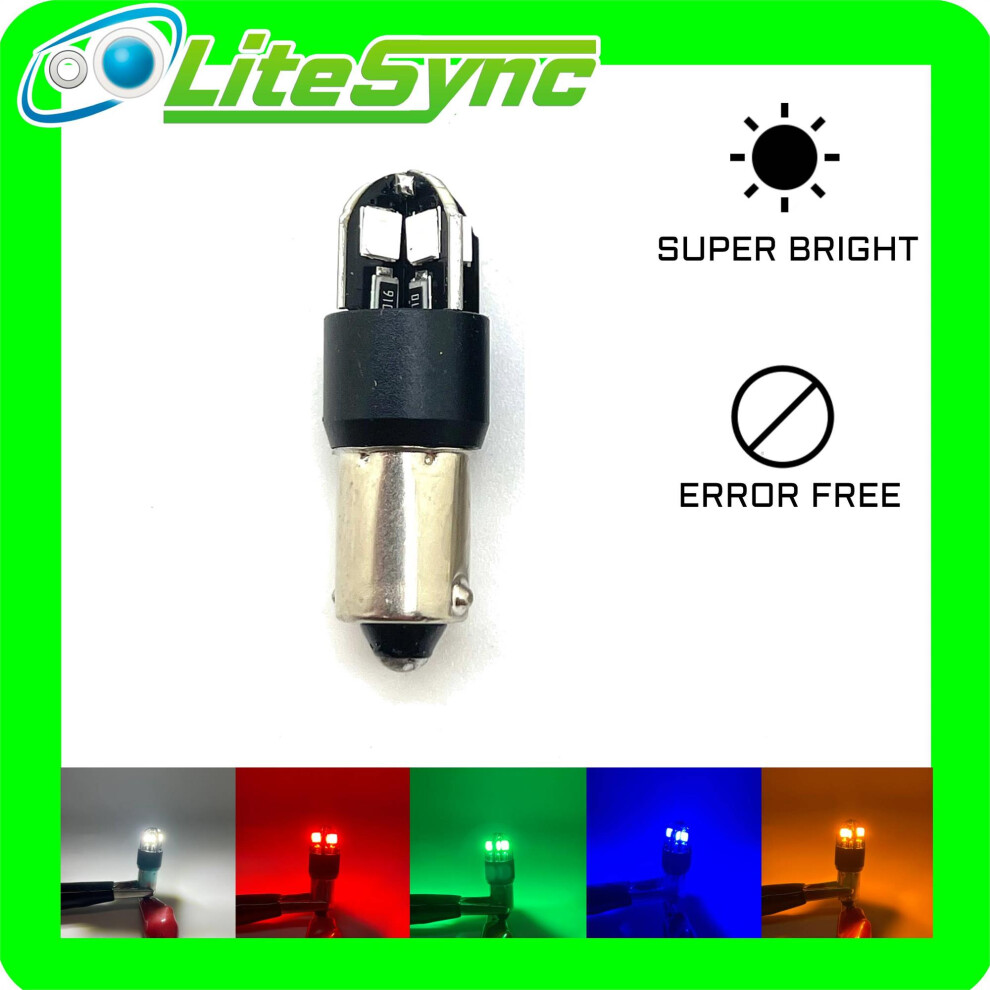 10 X Sidelight Bulbs 3030 Smd Led Canbus Error Free T4w 233 Ba9s Blue 5061022181394