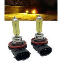 2 x H11 711 Euro golden yellow 3000K halogen bulbs 55w snow fog