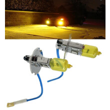 2 x H3 453 Euro golden yellow 3000K halogen bulbs 55w snow fog