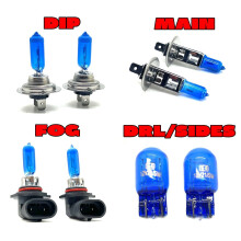 55w H7 H1 H10 580 7500K xenon headlight light bulbs for Vauxhall Meriva 2010-17