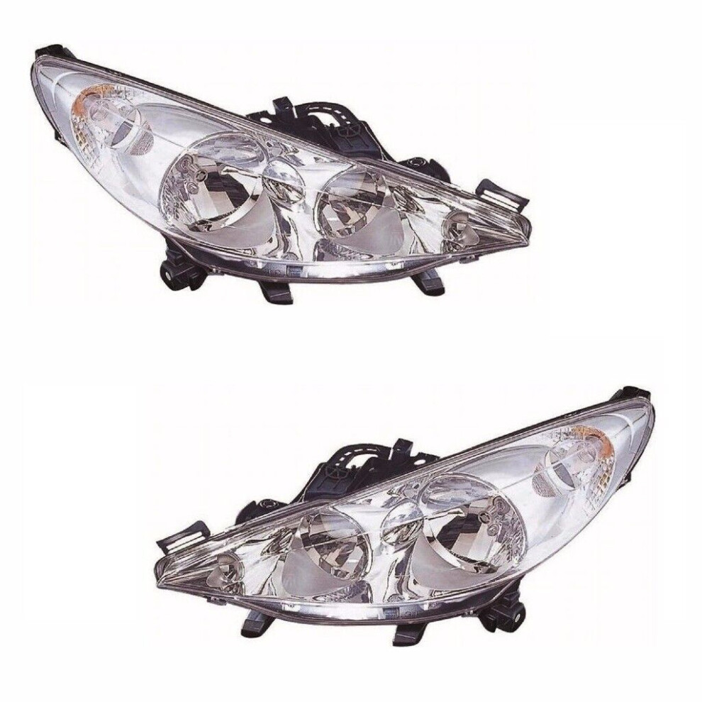 For Peugeot 207 Cc 2006-5/2010 Headlights Headlamps Chrome 1 Pair O/S & N/S-image-OPC-PDP6FDS-NEW
