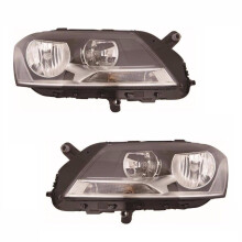 For VW Passat Mk6 Excludes Coupe 11/2010 Headlights Lamps Black Pair OS NS