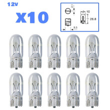 10 x 12v 5w 501 W5W 168 194 clear bulbs interior parking light capless
