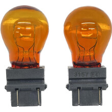 2 x 3157 replacement amber yellow indicator bulb PY27/7W 183