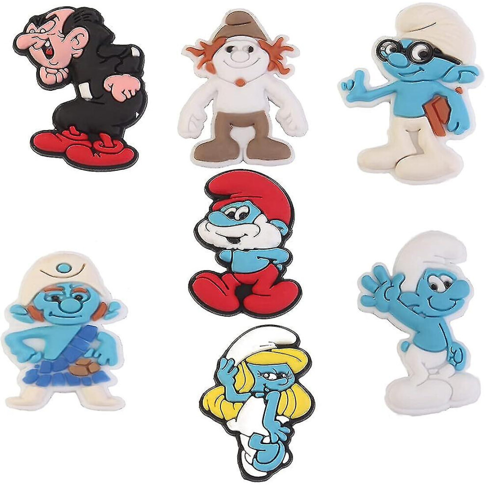 (Smurfs) Shoe Charms For Croc Packs, Diy Anime Shoe Party Decoration Accessories Gift For Boy Girl Women Men Nw