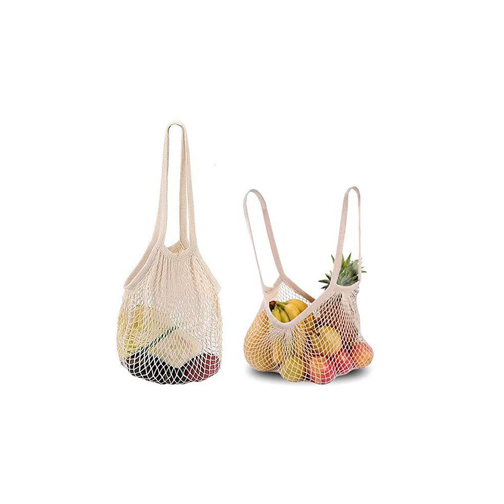 Reusable Fruit Vegetable Bag Washable Cotton String Bags Shopping Bags