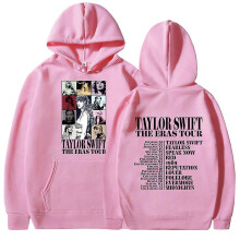 (Pink, L) Taylor Swift The Eras Tour Hoodies Womens Mens Unisex Hooded Sweatshirt Pullover Tops Casual Blouses Gifts