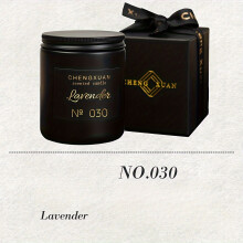 (Lavender) Black Can Scented Candle, Smokeless Soy Wax, Handmade Gift Scented Candle