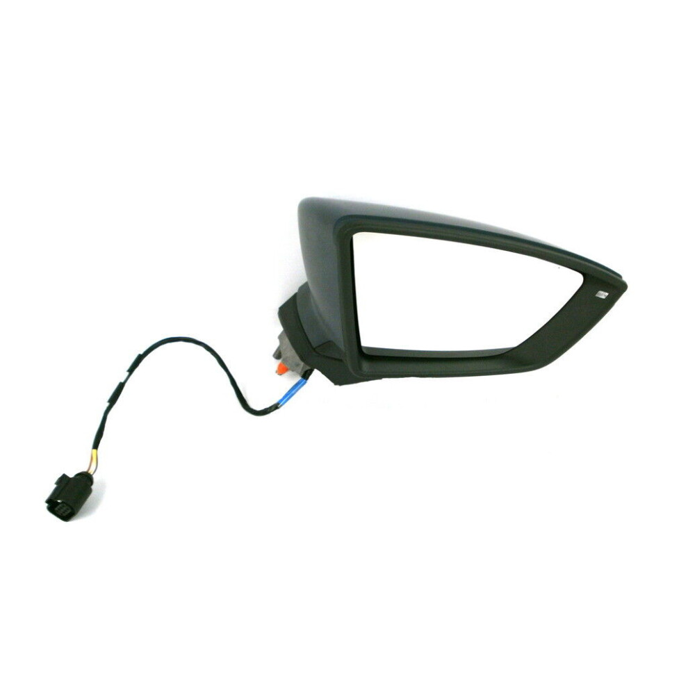 For Seat Leon Hatchback 1/2013-> Power Folding Wing Door Mirror Primed Right Os 5037692214311