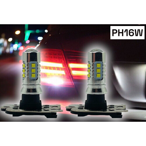 Pair Ph16w 80w LED backup reverse light bulbs canbus E92 E93 A7