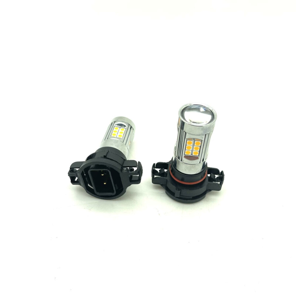 Pair Psy24w 3030 Smd Led Indicator Bulbs 24W Pg20/4 Llb187a Yellow/Amber 5060620946176