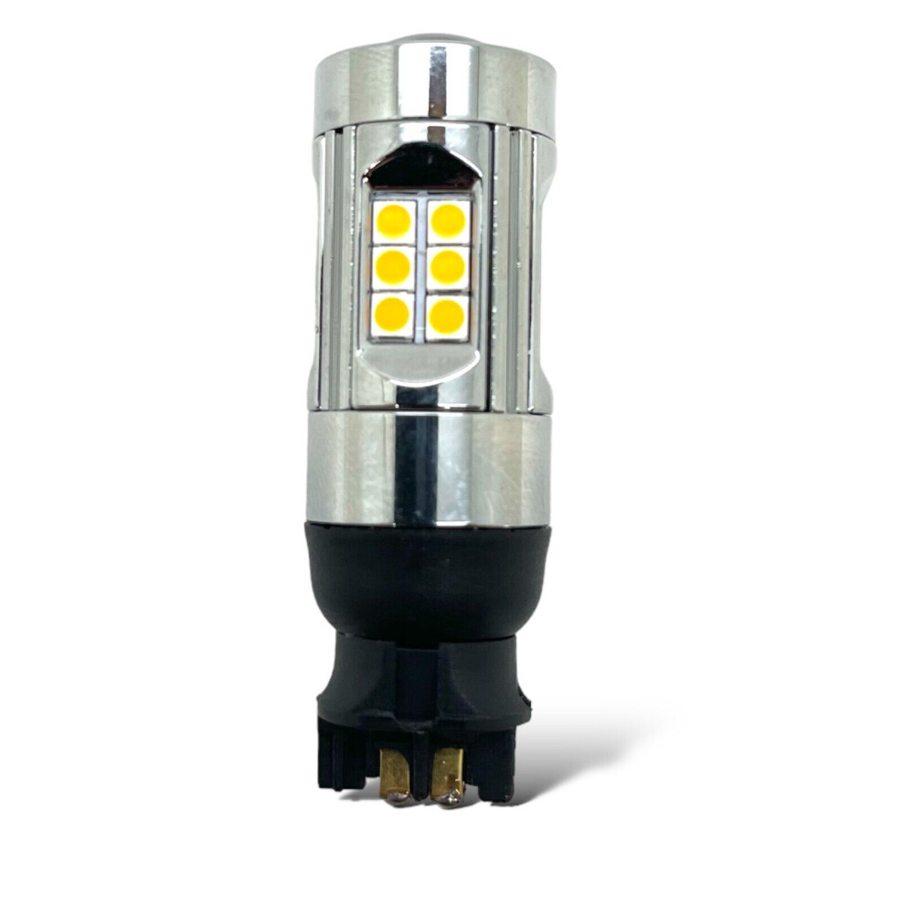 1 X Pwy24w Pw24w 3030Smd Led Drl Indicator Bulb Canbus Error Free Amber/Yellow 5060620946046