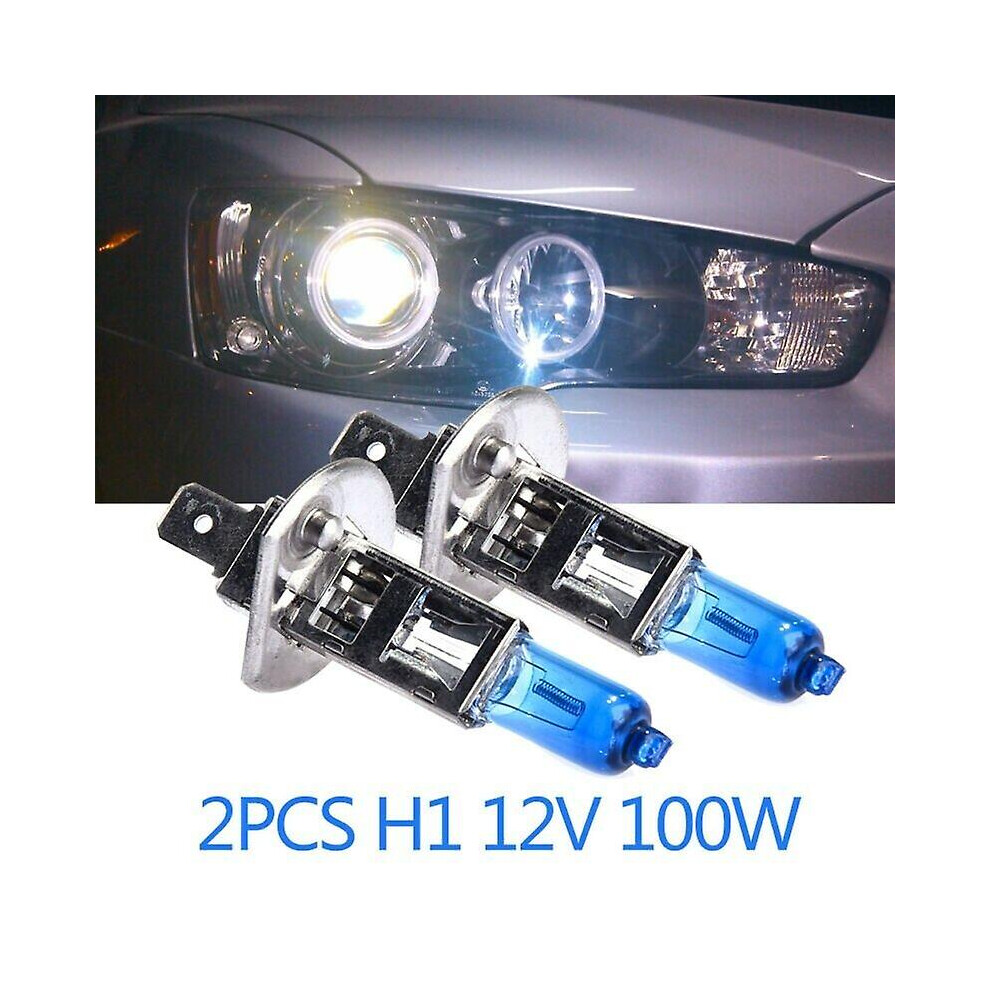 2Pcs H1 12V 100W Xenon 6000K Head Halogen Bulbs Fog Lights For Car White 9430790687142