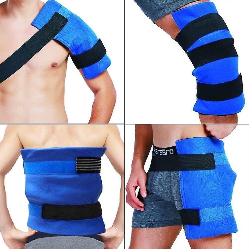 Large Reusable Ice Gel Bag, Hot Cold Compress Gel Wrap For Injuries, Swelling
