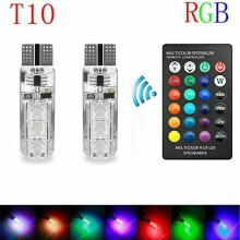 501 W5W T10 194 RGB Colourchange LED Interior Bulbs Remote Control