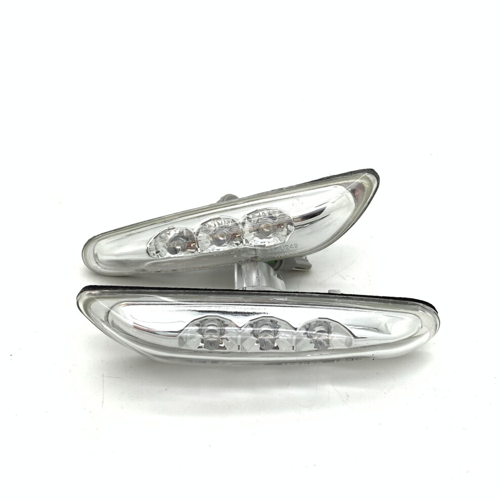 Pair Led Chrome Marker Side Repeaters Fits Bmw E90 E91 E92 E93 E60 E87 Light 5037692255604