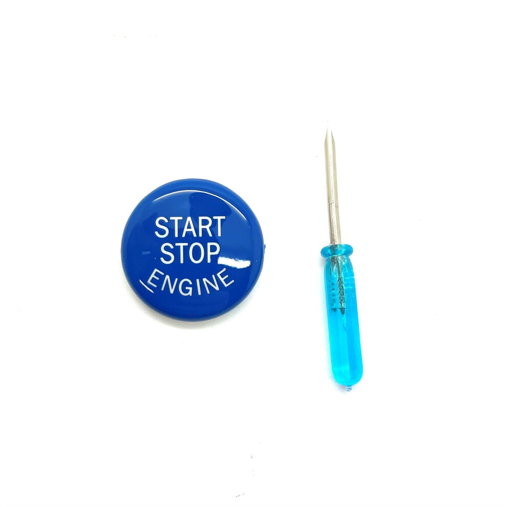 Start Stop Button Cover Compatible With E90 E91 E92 E93 E81 E82 E87 E88 E63 E64 E65 E66 E67 E70 E83 E85 E86 E89 Blue 5061022182810