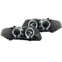 Black Angel Eye Projector Headlights Lamp Part For Seat Leon Toledo 99-05
