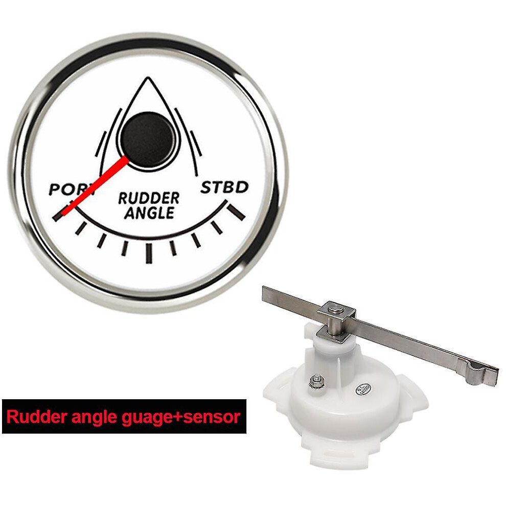 (52Mm Marine Rudder Position Indicator Waterproof Backlight With 0-190 Ohm Rudder Mating Sensor 12V/24Vd For Marine Y) 52Mm Marine Rudder Position Red 8238749177963