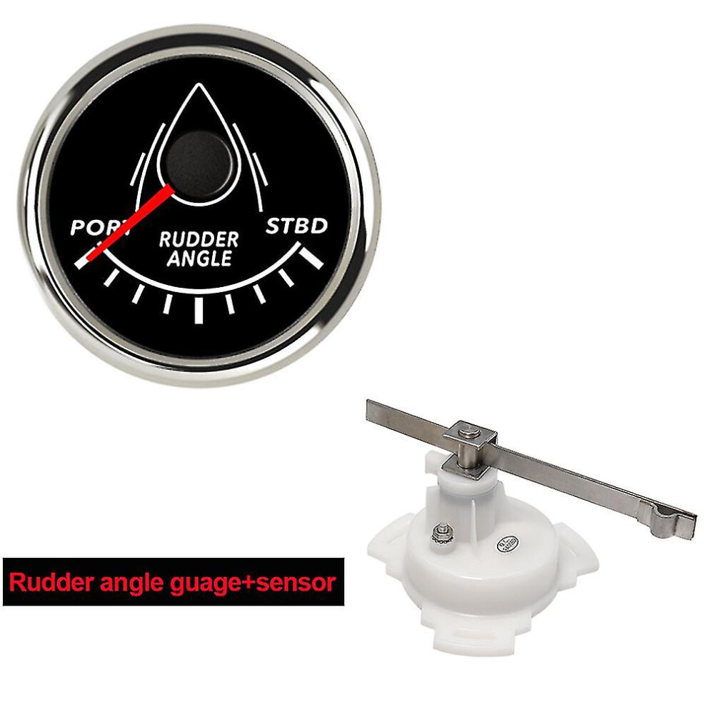 (52Mm Marine Rudder Position Indicator Waterproof Backlight With 0-190 Ohm Rudder Mating Sensor 12V/24Vd For Marine Y) 52Mm Marine Rudder Position Red 8238749177970