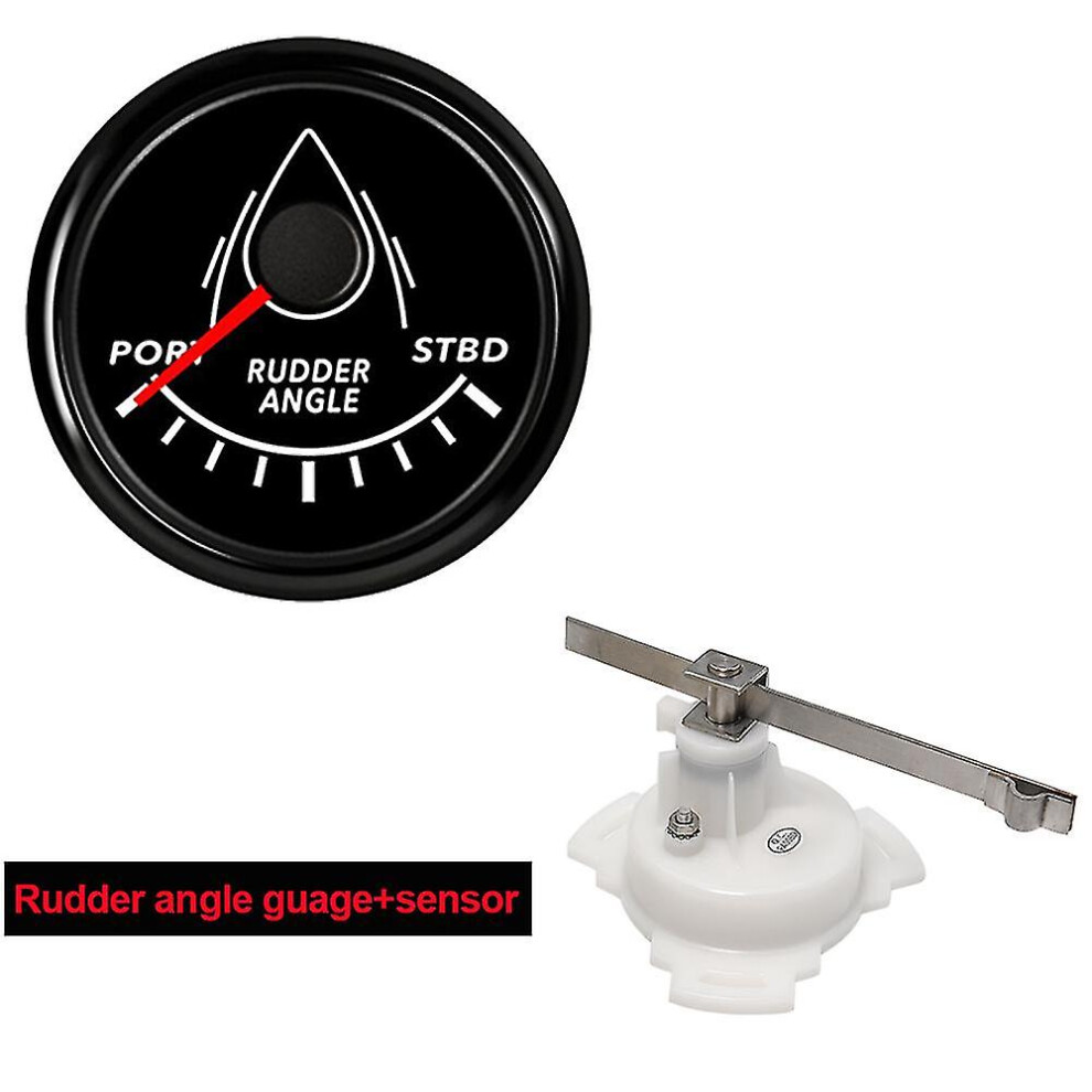 (52Mm Marine Rudder Position Indicator Waterproof Backlight With 0-190 Ohm Rudder Mating Sensor 12V/24Vd For Marine Y) 52Mm Marine Rudder Position Red 8238749178014