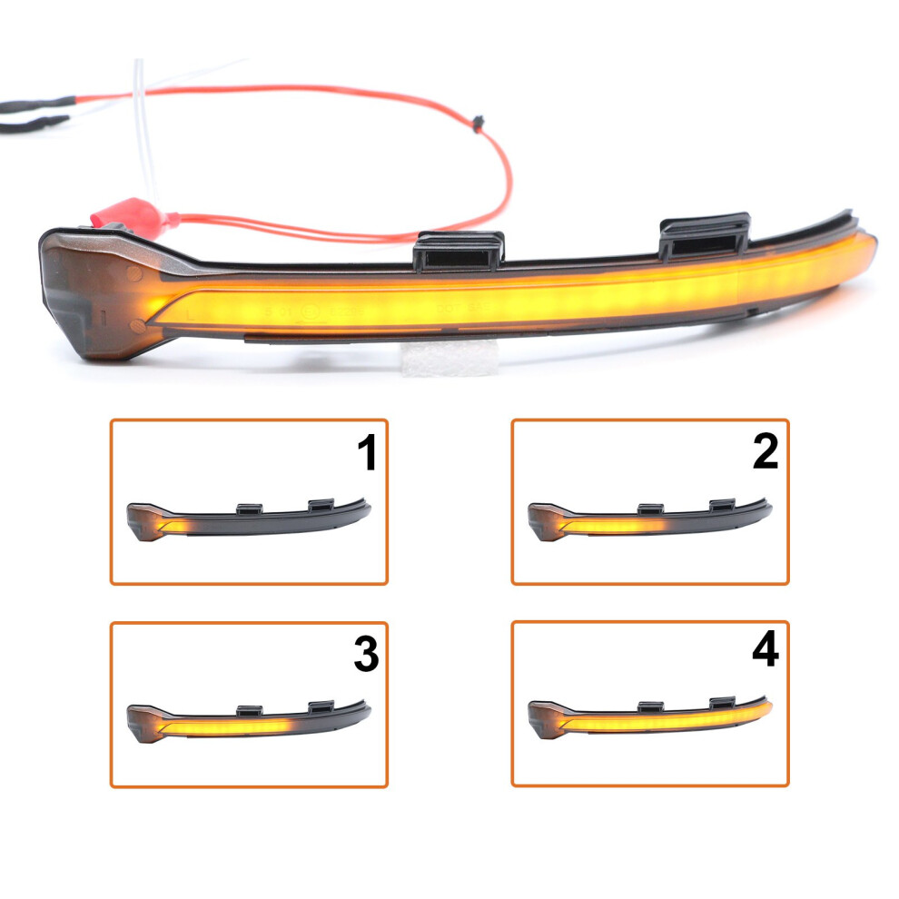 Pair Smoked Dynamic Side Mirror Indicators Blinkers For Vw Golf Mk7 Black 5060620946480
