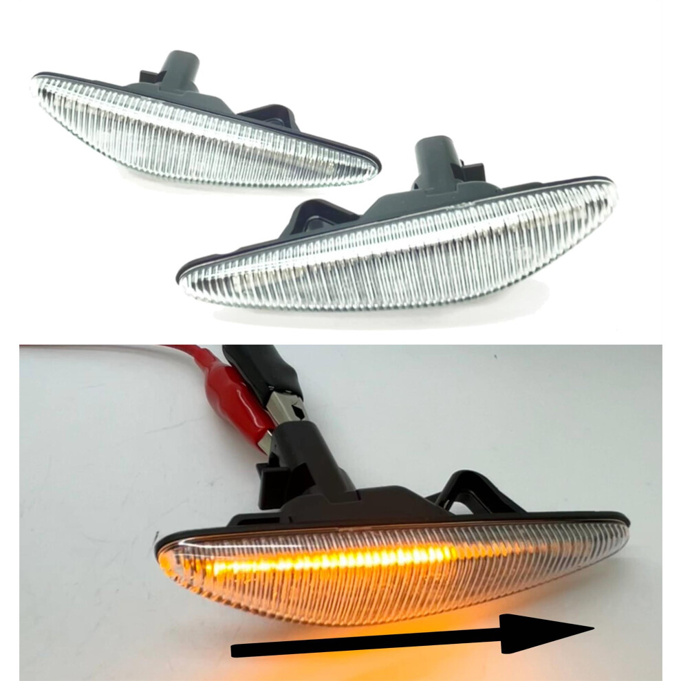 Dynamic Led Turn Signal Lights Clear For Fiat 124 Spider 2017-2020 5060620948880