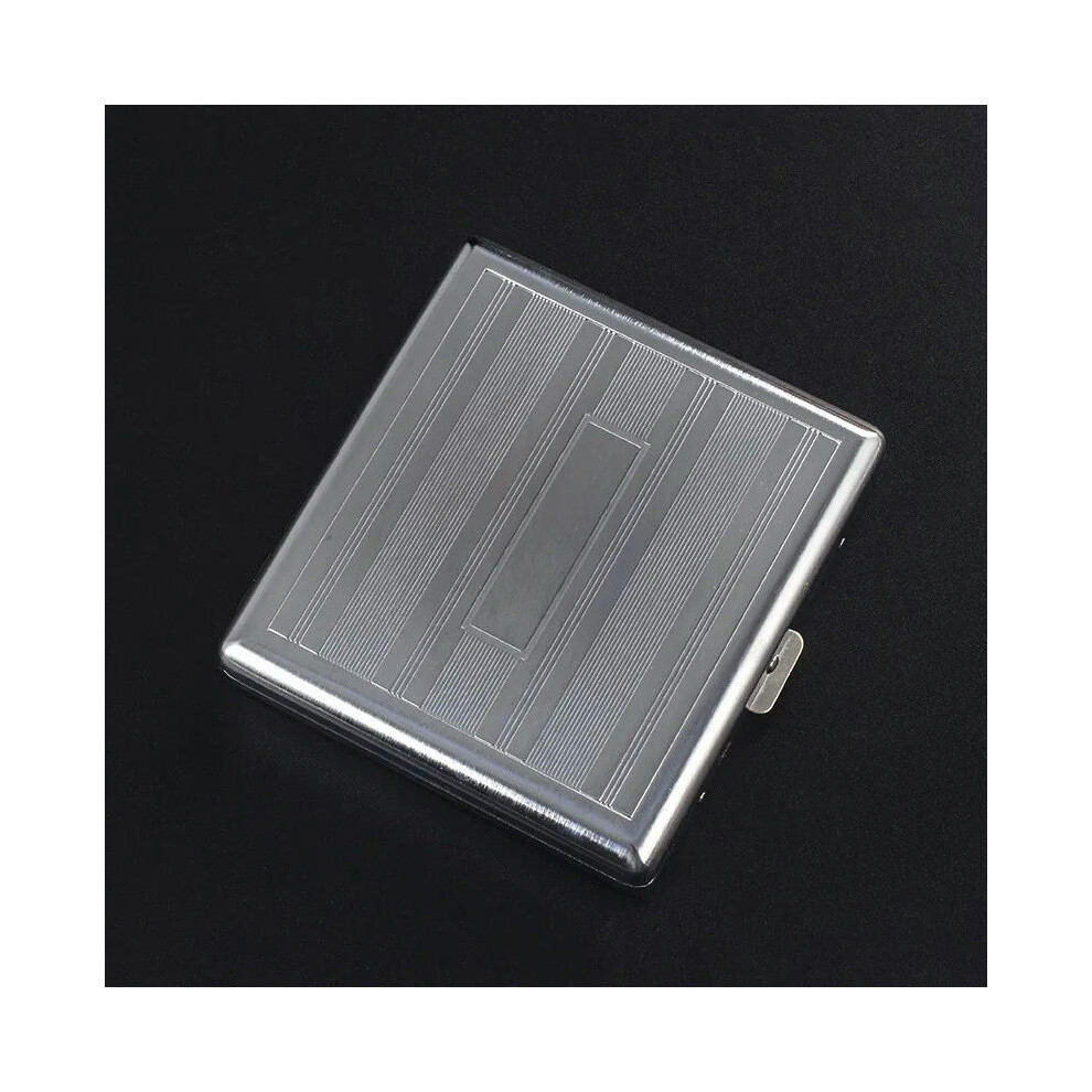 (6) 1pc New Metal Cigars Cigarettes Cases for about 20 sticks Cigarette Stainless Steel Tobacco Cigarette Boxes Tools