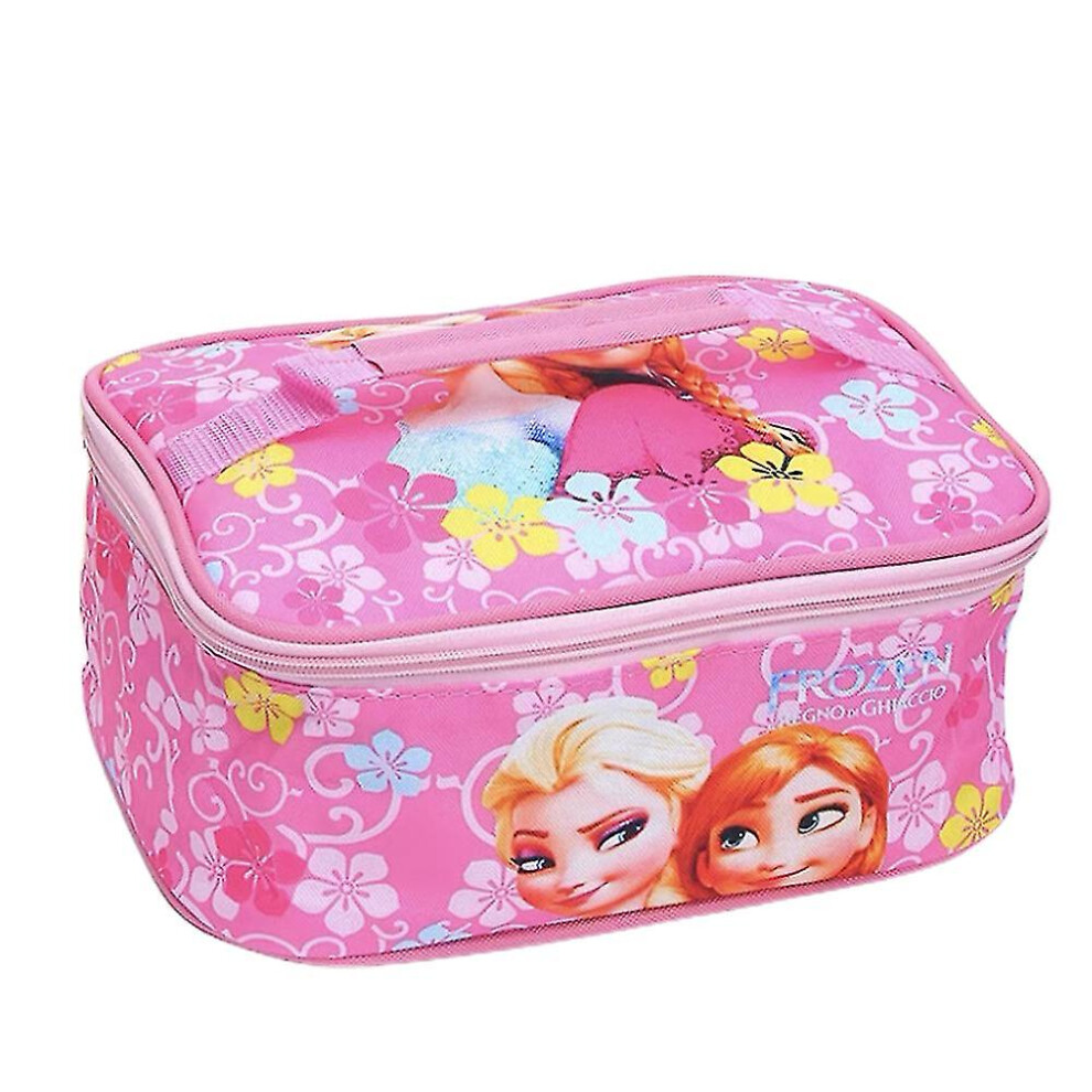 (Frozen Pink) Spiderman/frozen/cars Cartoon Lunch Bag For Kids, Cute Insulated Lunch Box Container Reusable Cooler Lunch Bag For Girls And Boys, School Picnic Trave