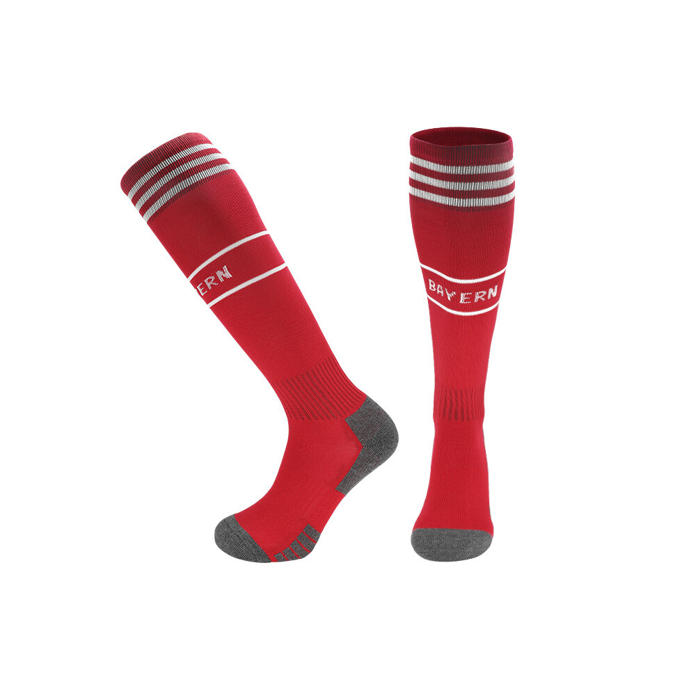 (Home, Kids(EU 30-36)) 23-24 Season Football Socks For FC Bayern Munich Kids & Adults Training Sport Racing Stocking