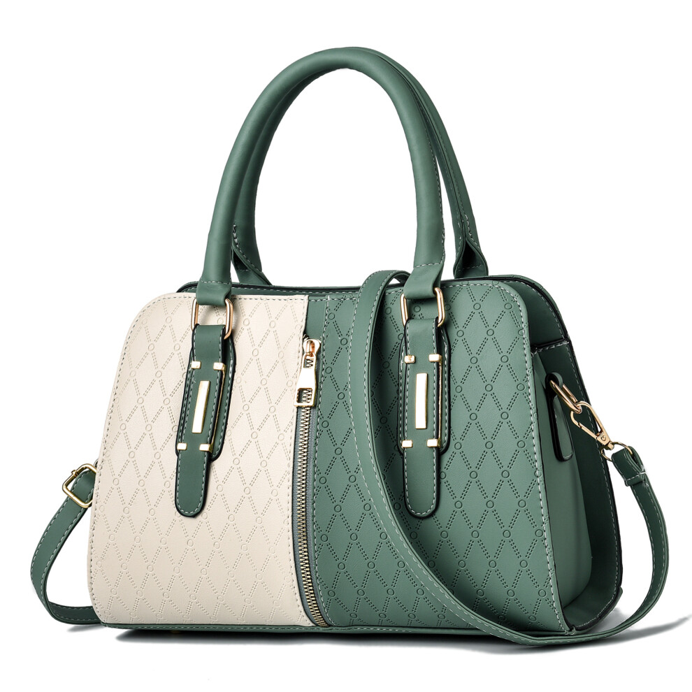 (Green) Color Womens Fashion Handbag European American Large Capacity Shoulder Bag