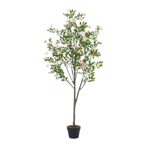 Living And Home 160cm Artificial Frangipani Blossom Tree in Pot for Decoration 1